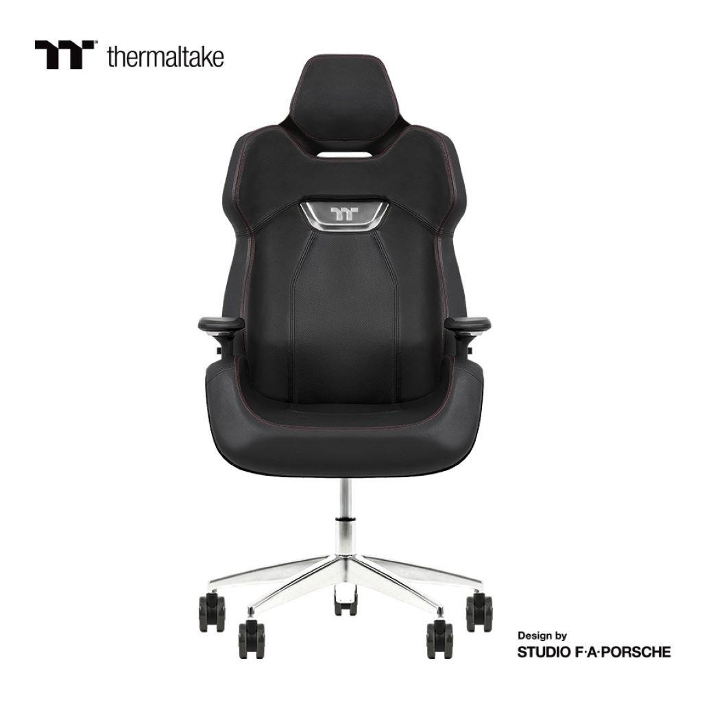 THERMALTAKE ARGENT E700 Real Leather Gaming Chair - Storm Black with Houndstooth Fabric