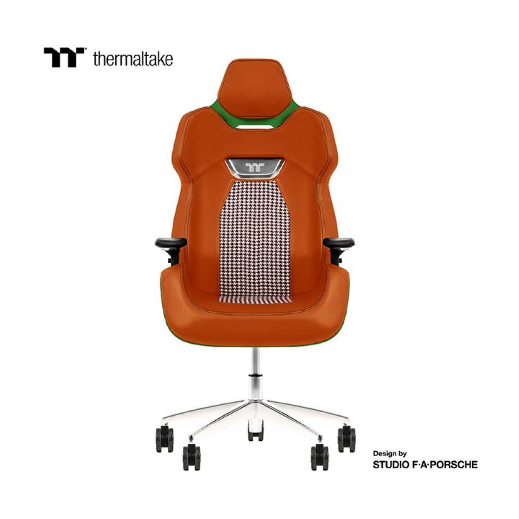 THERMALTAKE ARGENT E700 Real Leather Gaming Chair Racing Green with Houndstooth Fabric
