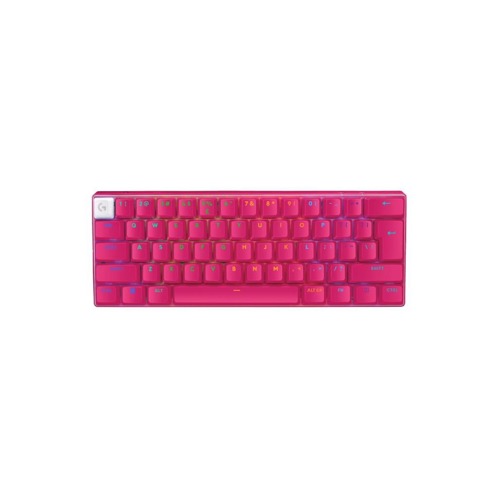 LOGITECH G PRO X 60 Lightspeed Wireless Gaming Keyboard (60%) Tactile Pink