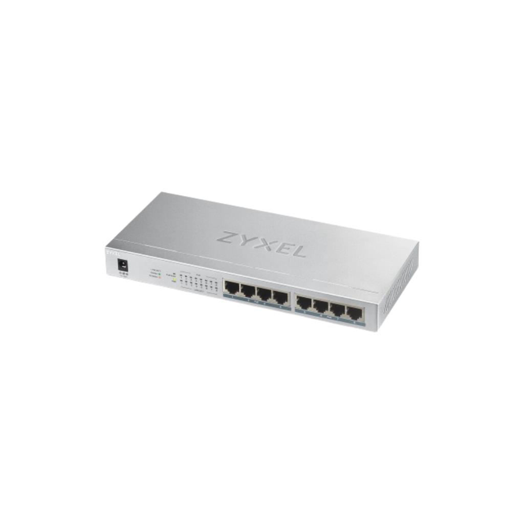 ZYXEL GS1008HP 8-Port GbE Unmanaged PoE Switch (60W Total Budget)