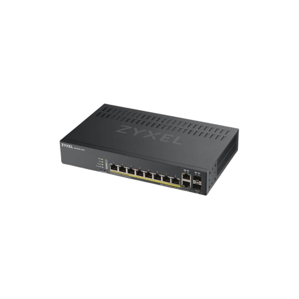ZYXEL GS1920-8HPV2 8-Port Smart Managed PoE+ Switch 130W Fanless