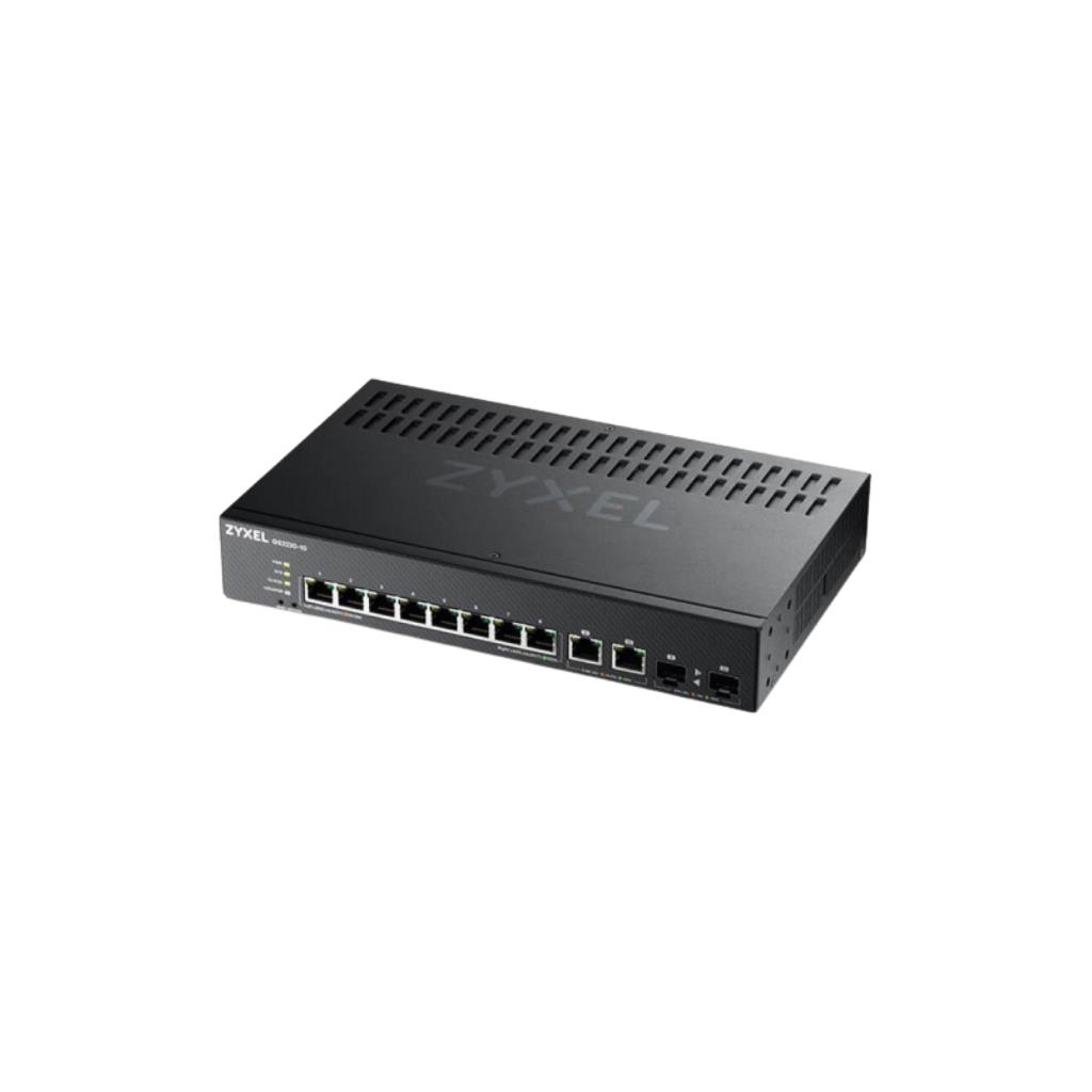 ZYXEL GS2220-10 8-Port Gigabit L2 Managed Switch with 2 Combo (SFP/RJ-45) Uplink