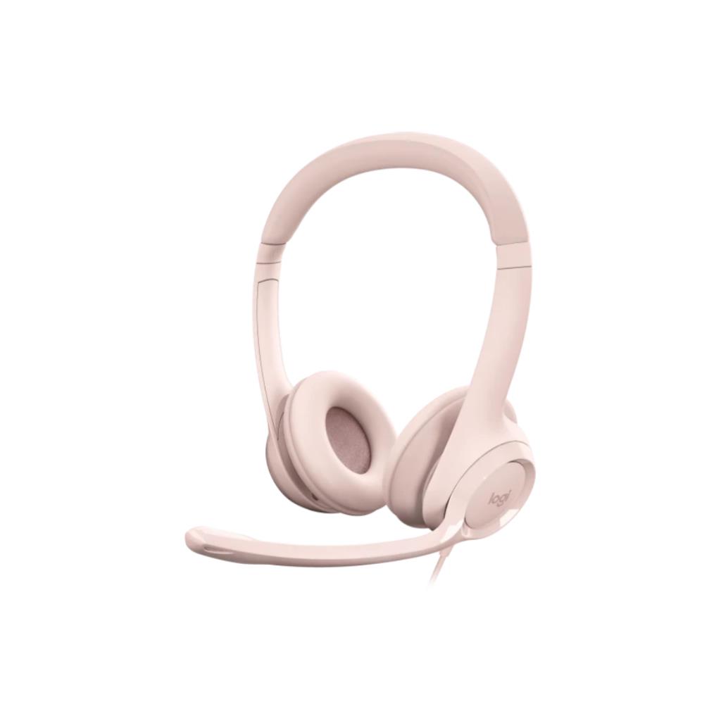 Logitech H390 USB Headset ROSE (30 mm Drivers, Noise-Canceling Mic)