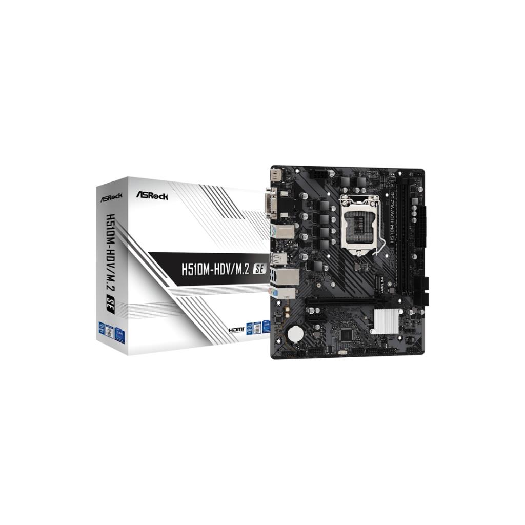 ASRock H510M-HDV/M.2 SE Micro ATX Motherboard (LGA1200) - Supports 10th/11th Gen Intel® Core™