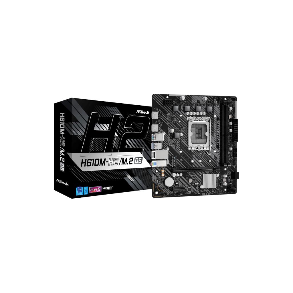 ASRock H610M-H2/M.2 D5 Micro ATX Motherboard (Intel H610 Chipset)