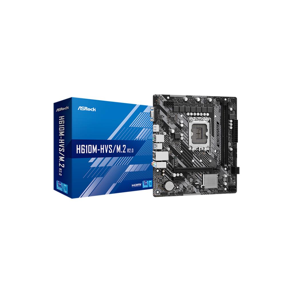 ASRock H610M-HVS/M.2 R2.0 Micro ATX Intel H610 6000MHz DDR4