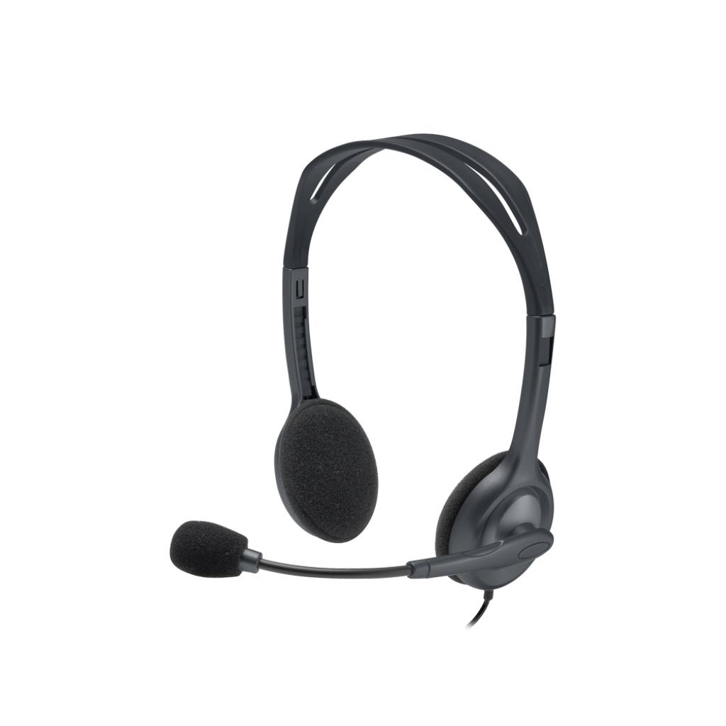 LOGITECH H111 Stereo Headset Black (3.5mm Single Pin)