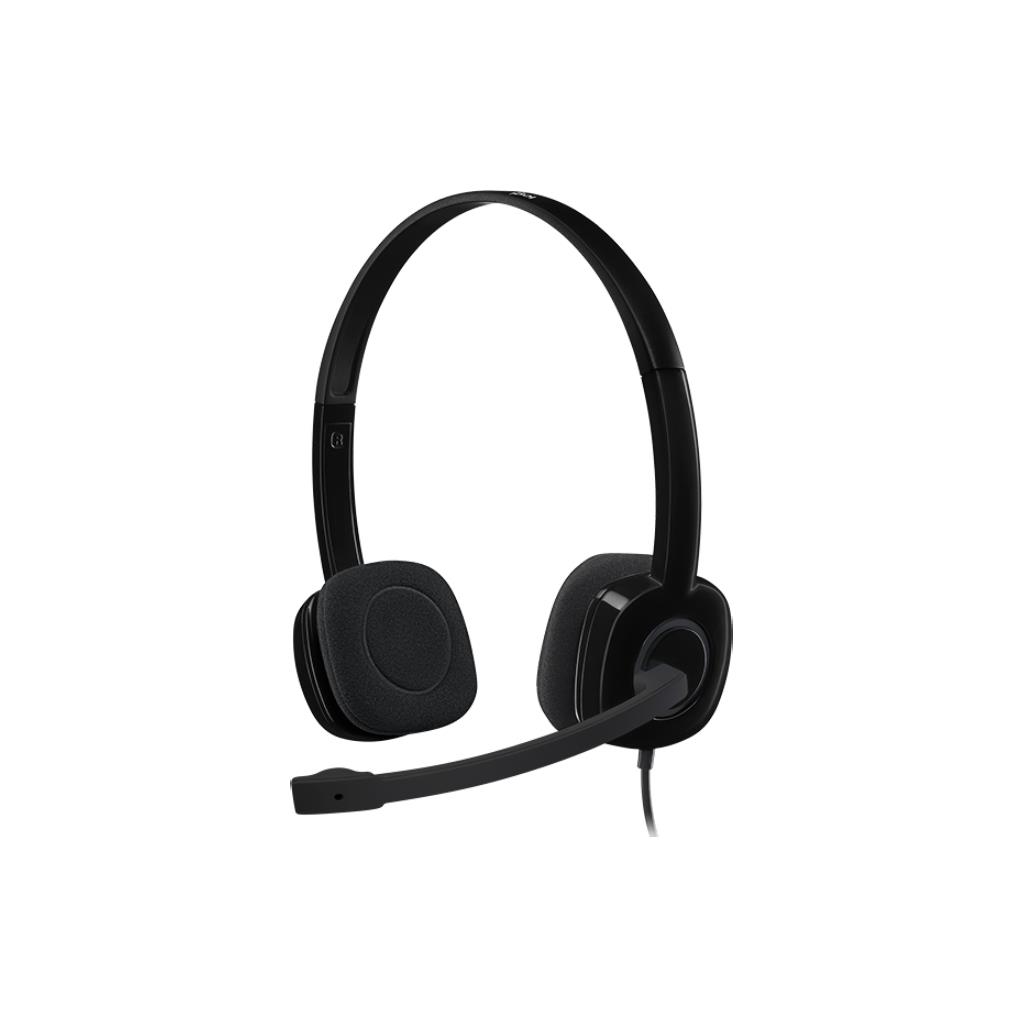 Logitech H151 Stereo Headset with Noise-Cancelling Mic (Black)