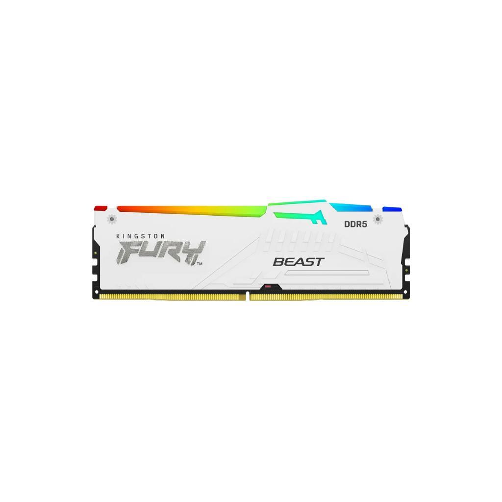 KINGSTON FURY BEAST DDR5 16GB (2x8GB) 5200MT/s CL40 RGB XMP White