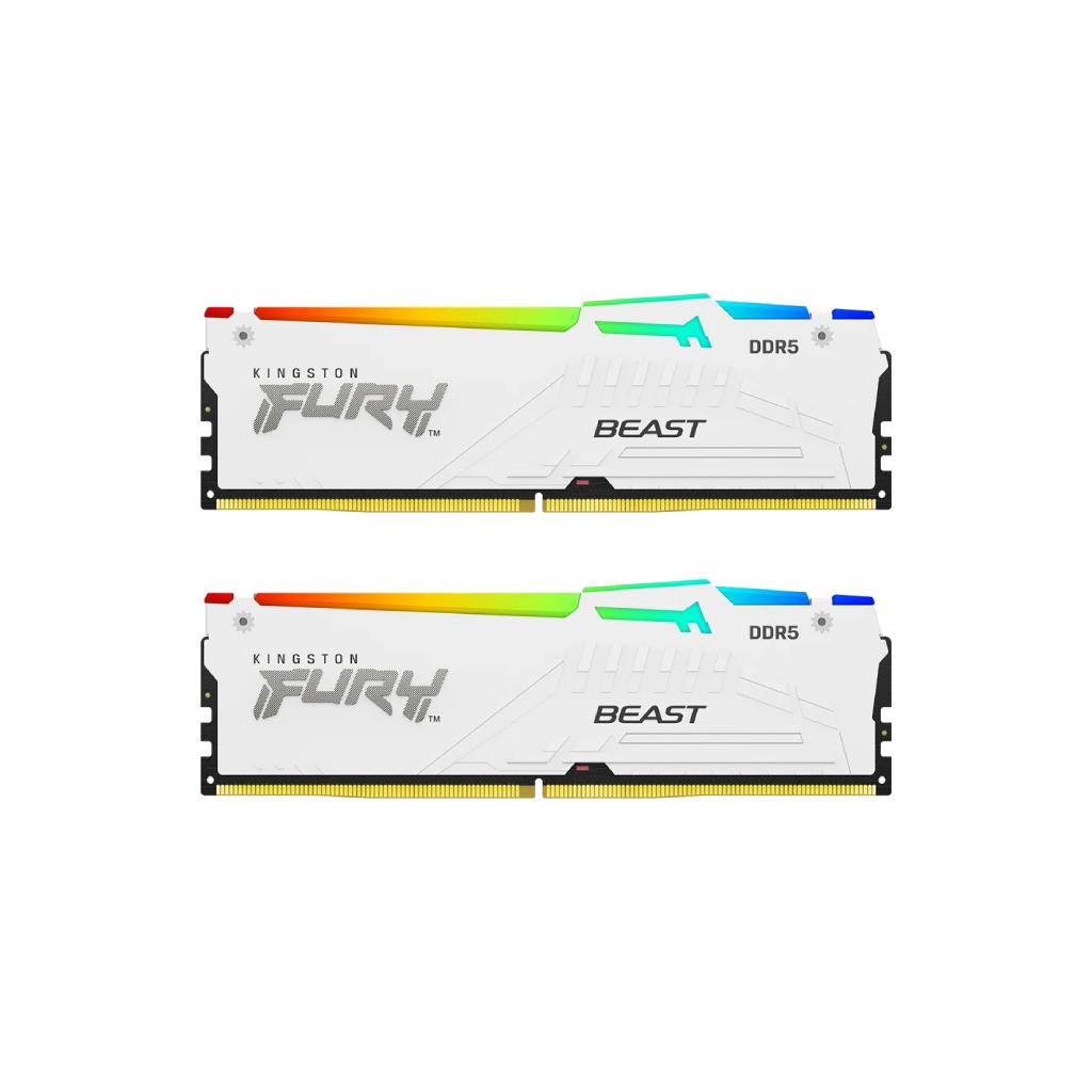 KINGSTON FURY BEAST WHITE DDR5 32GB (2x16GB) 5600MHz CL40 RGB XMP