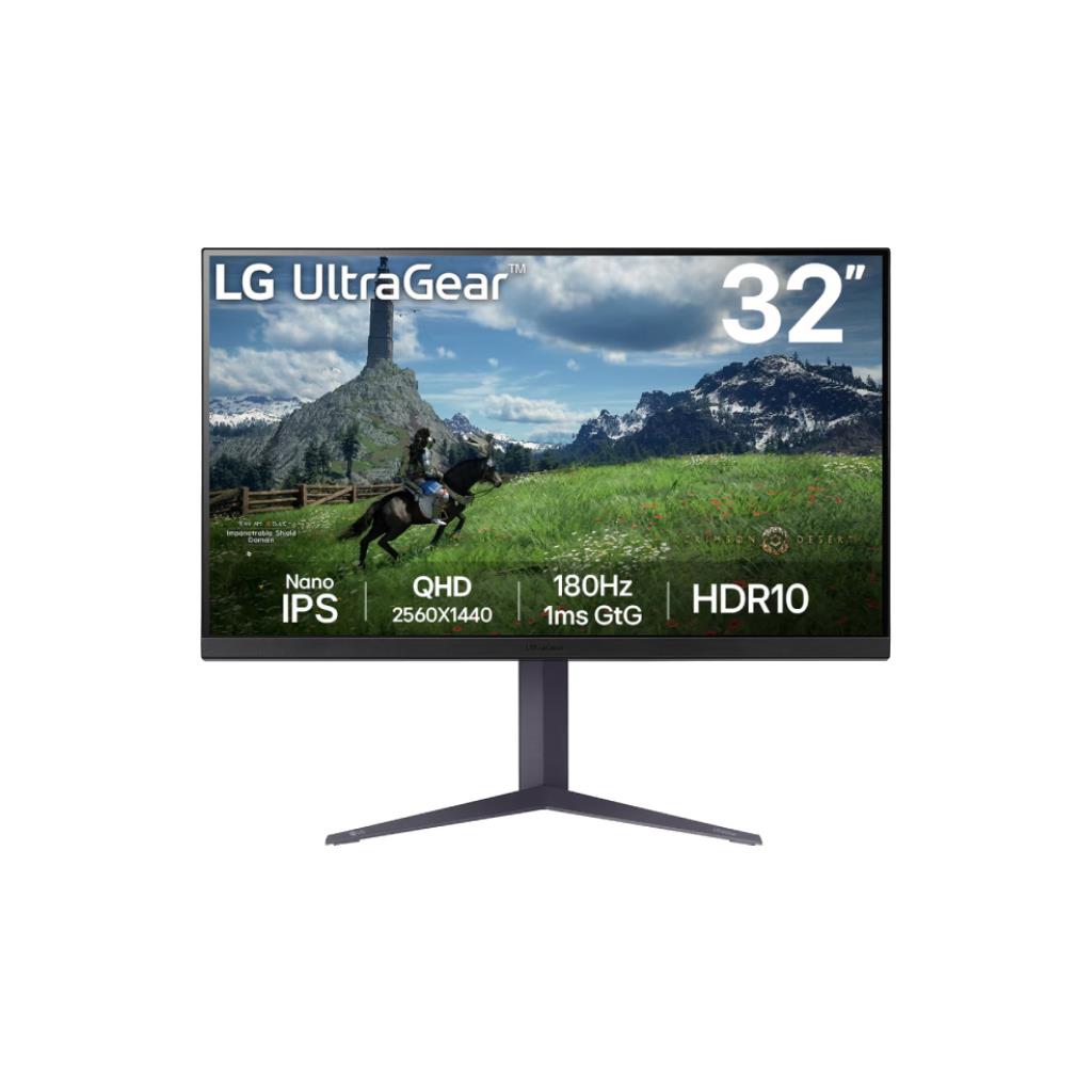 LG UltraGear 32GS85Q-B 31.5" QHD Nano IPS Gaming Monitor (2560x1440) 180Hz 1ms GtG HDR10
