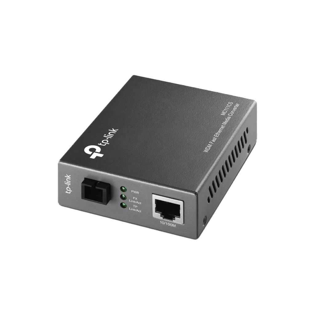 TP-Link MC111CS 10/100Mbps WDM Media Converter (Single-mode SC Fiber) - Full-duplex