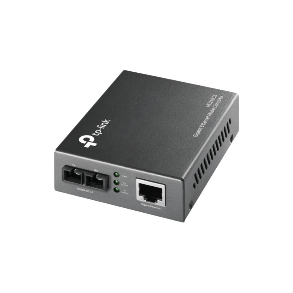 TP-Link MC210CS Gigabit Single-Mode Media Converter (1× 10/100/1000Mbps RJ45, 2× 1000Mbps SC/UPC Fiber) - VER7.2