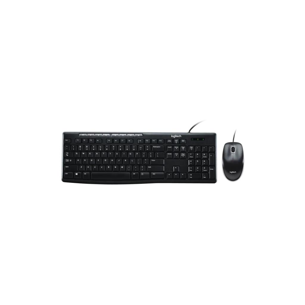 Logitech MK200 Media Keyboard & Mouse Combo (Black) - Full-Sized with 8 Media Keys