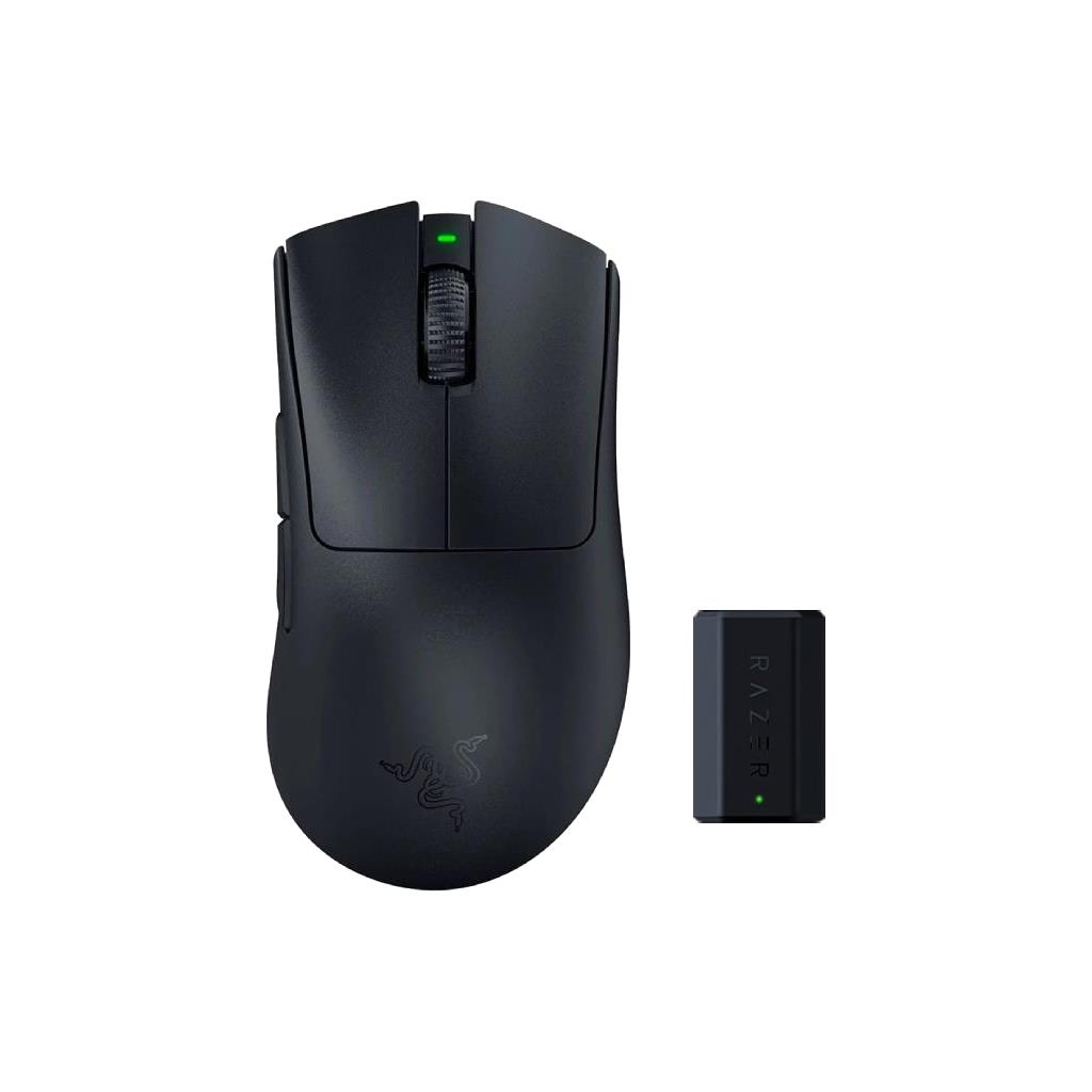 Razer DeathAdder V3 Pro + HyperPolling Wireless Dongle Bundle (Black, Classic Base)