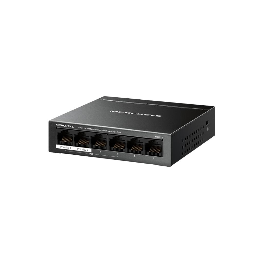 MERCUSYS MS106LP 6-Port Desktop Switch with 4x PoE+ Ports