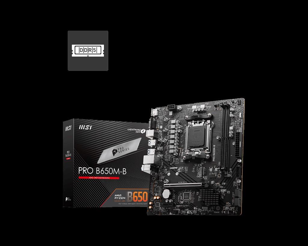MSI PRO B650M-B mATX AM5 DDR5 Motherboard