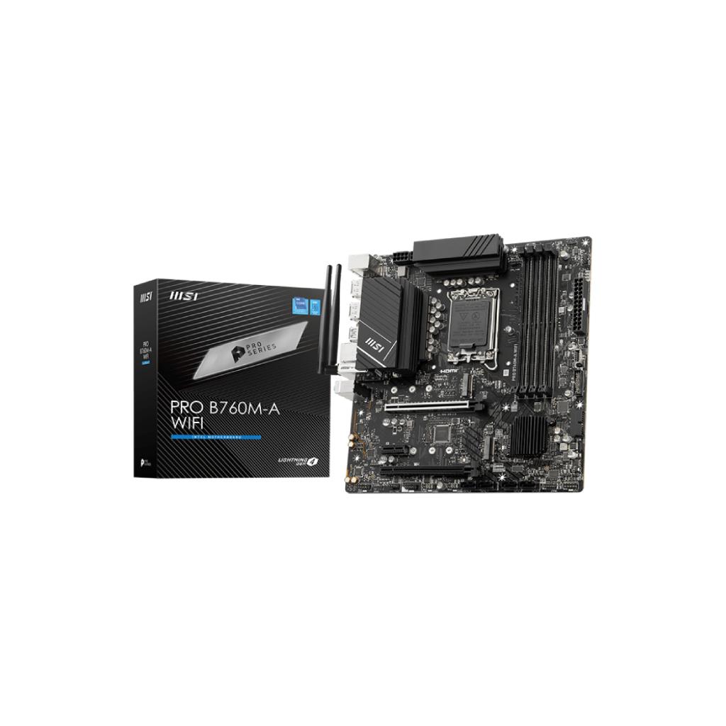 MSI PRO B760M-A WIFI mATX Motherboard (DDR5) - Intel B760 Chipset