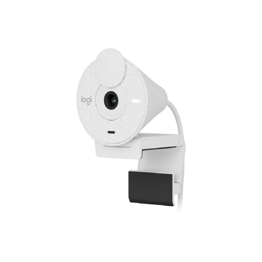 Logitech Brio 300 Full HD Webcam (OFFWHITE) - 1080p Auto Light Correction