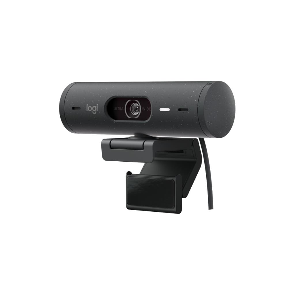 Logitech Brio 500 1080p Webcam (Graphite) - 4MP HDR Auto-Focus