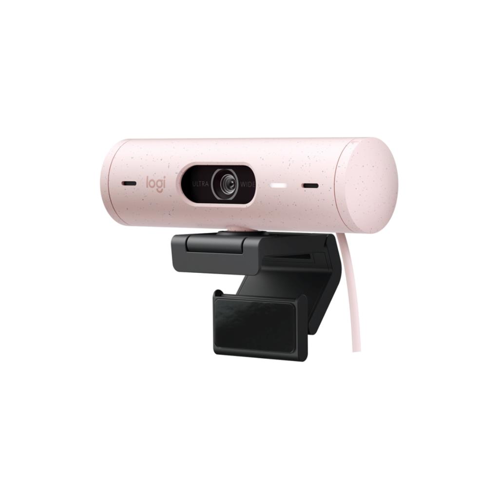 Logitech Brio500 Webcam (ROSE) 1080p HDR with Privacy Shutter