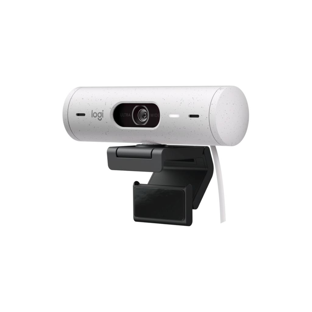 Logitech Brio500 Webcam (Off-White) 1080p HDR with Privacy Shutter