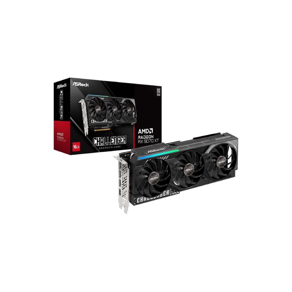 ASRock การ์ดจอ Radeon RX 9070 XT Challenger 16GB GDDR6 (RX9070XT-CL-16G)