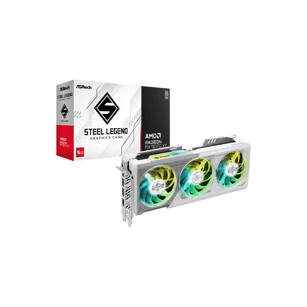 ASROCK AMD Radeon™ RX 9070 XT Steel Legend 16GB GDDR6