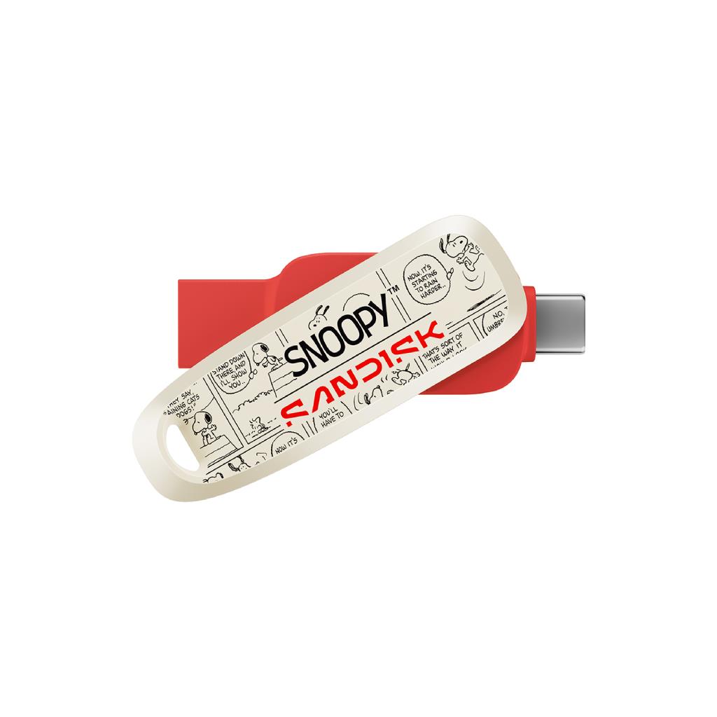 SanDisk Snoopy™ Phone Drive 128GB (Black) - USB-C & USB-A Dual-Use