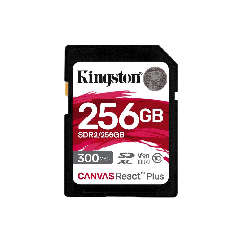Kingston Canvas React Plus SDXC 256GB UHS-II 300R/260W U3 V90
