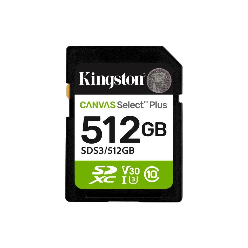KINGSTON Canvas Select Plus SDXC 512GB UHS-I U3 V30 150MB/s