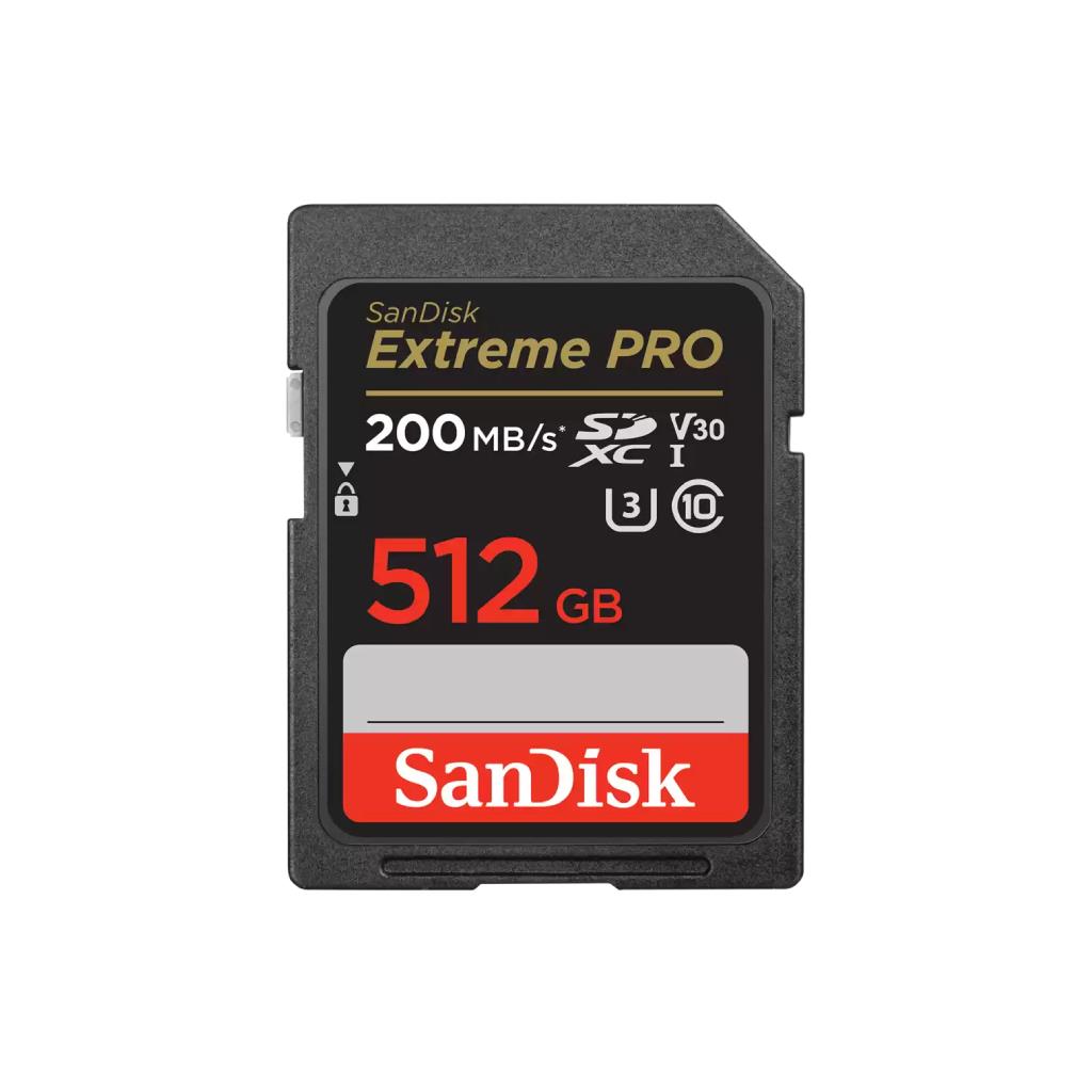 SanDisk Extreme PRO SDXC 512GB UHS-I V30 U3 C10 200MB/s Read 140MB/s Write