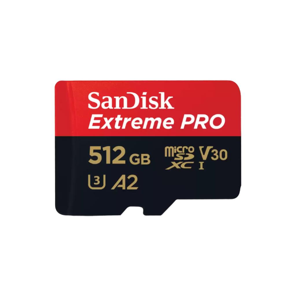 SanDisk Extreme PRO microSDXC 512GB UHS-I V30 U3 C10 A2 200MB/s Read