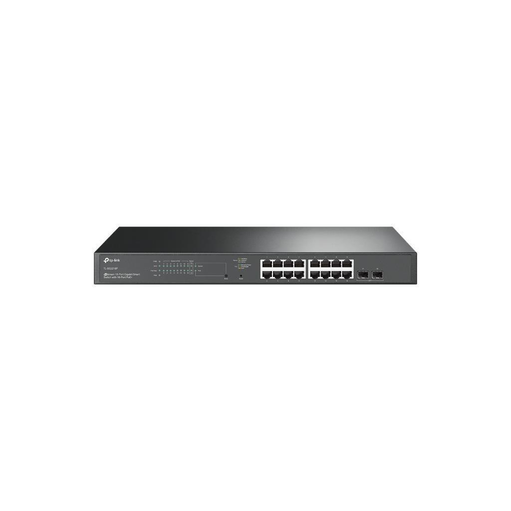 TP-Link TL-SG2218P JetStream 18-Port PoE+ Smart Switch (16x Gigabit RJ45 + 2x SFP) - Omada Compatible