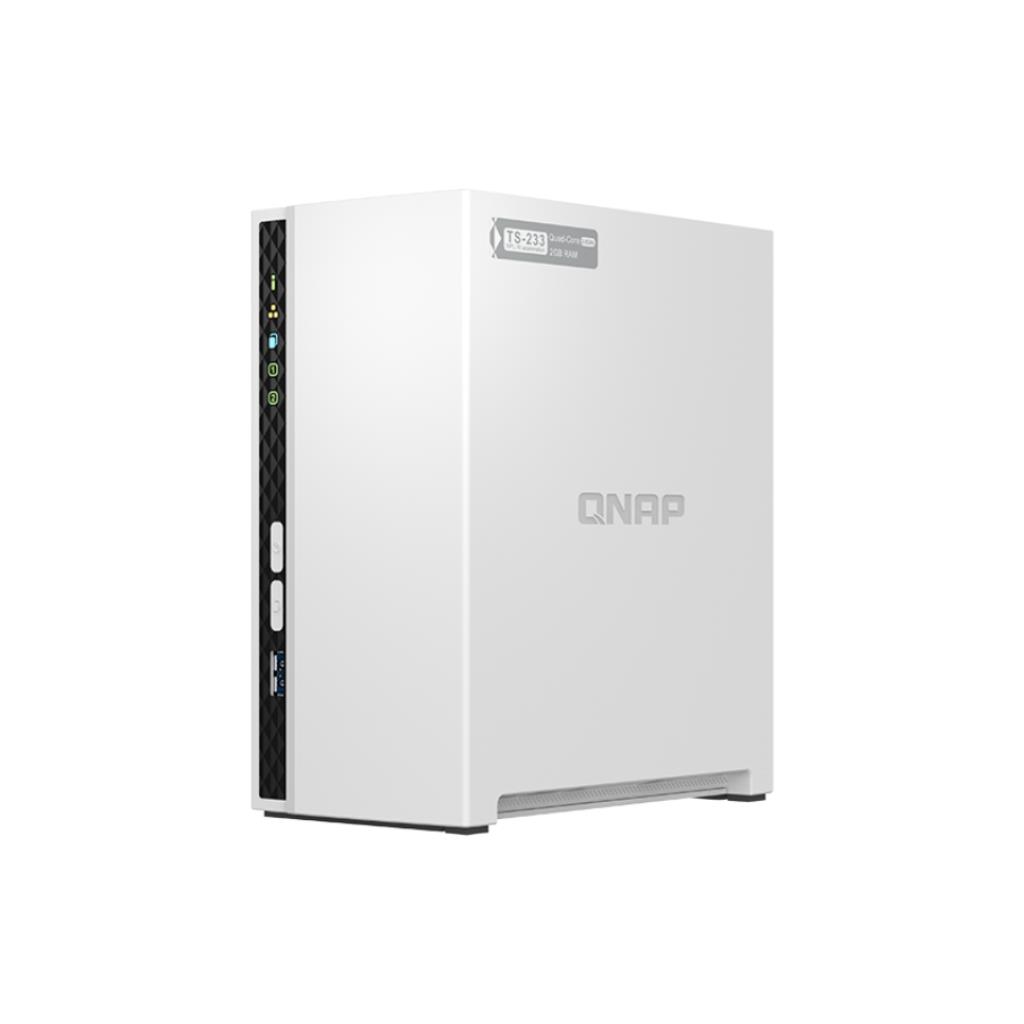 QNAP TS-233 2-Bay NAS ARM Quad-Core 2.0GHz 2GB DDR4 1GbE USB 3.2 Gen1