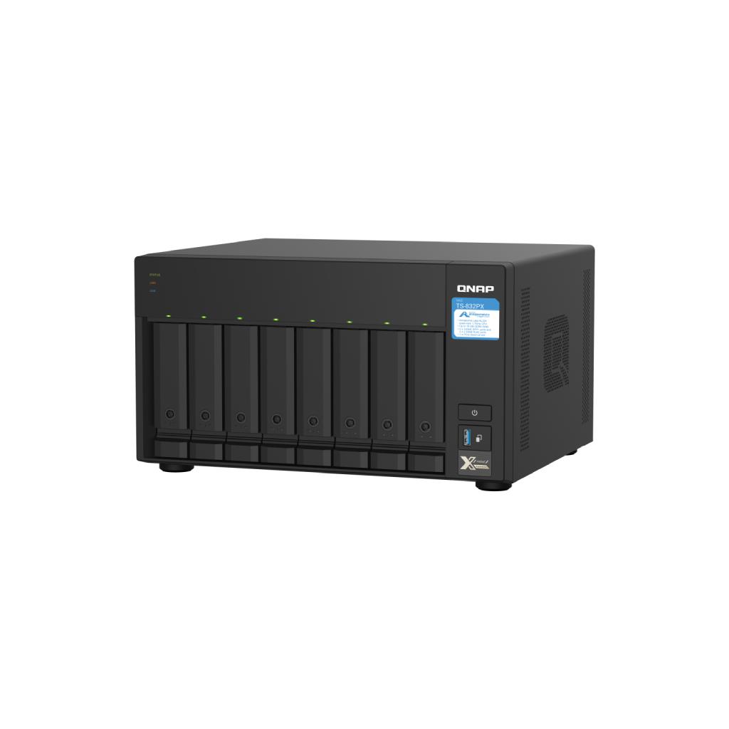 QNAP TS-832PX-4G 8-Bay NAS 64-bit ARM Quad-Core 1.7GHz 4GB DDR4
