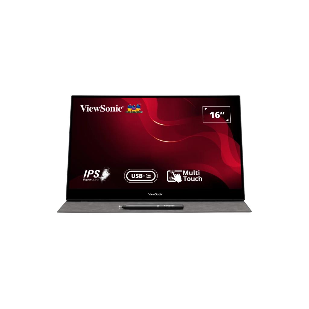 VIEWSONIC TD1655 15.6" Portable Touch Monitor with 60W USB-C & Mini HDMI