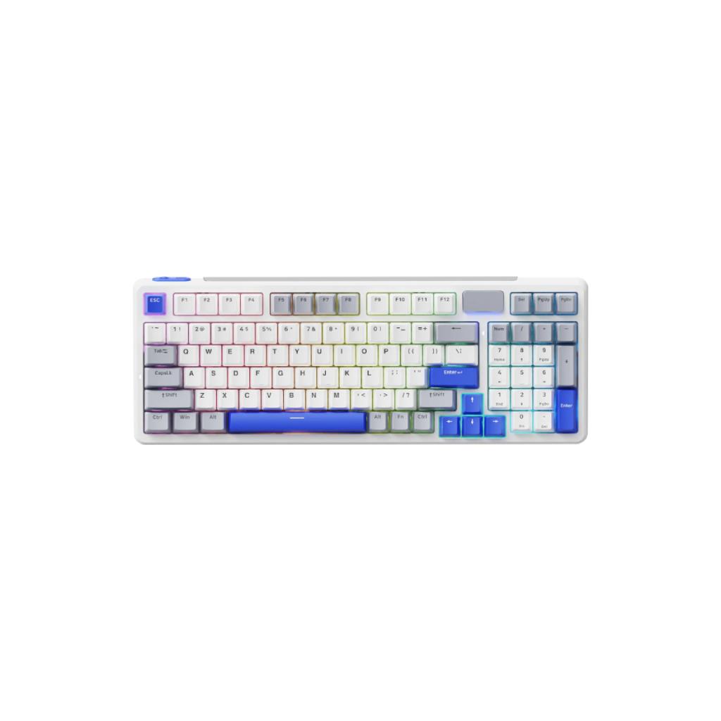 RAPOO V700DIY Mechanical Gaming Keyboard White/Grey Blue Switch (2Y) - US Layout