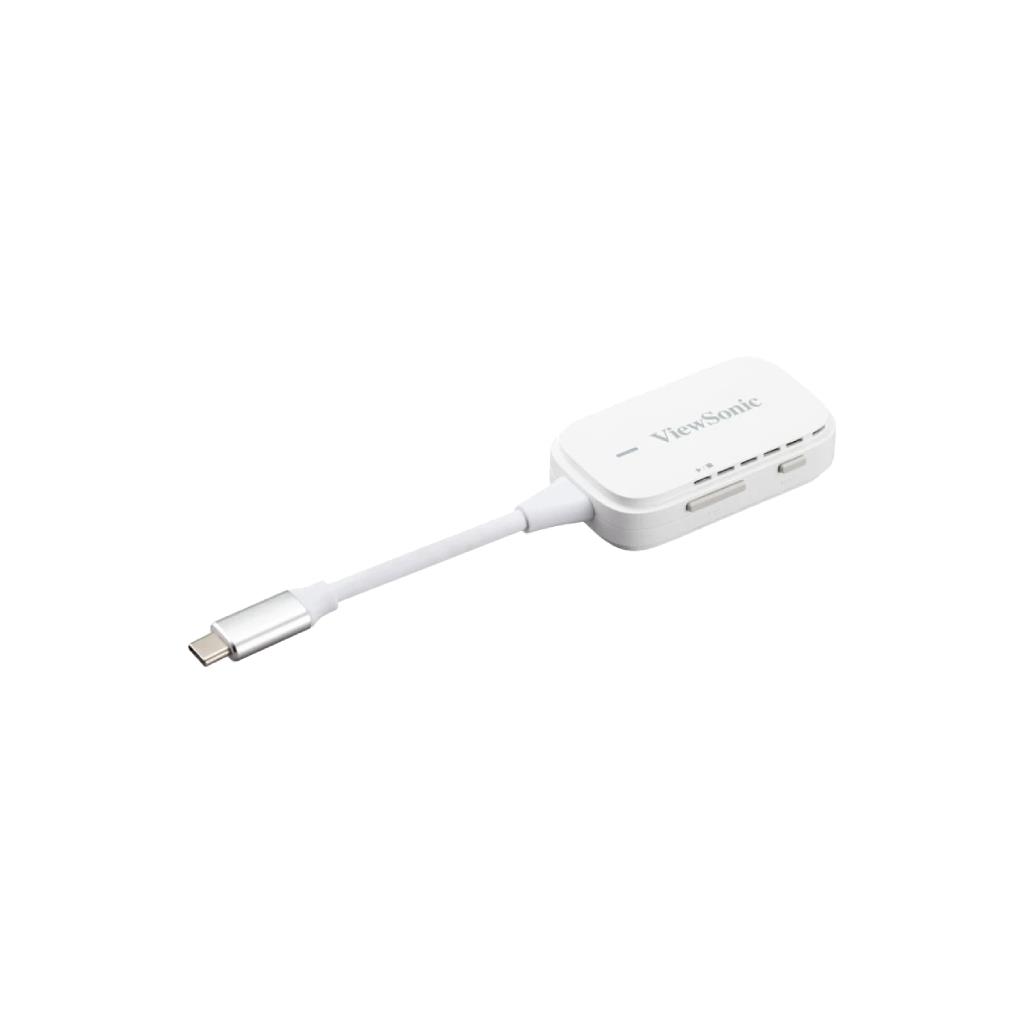 ViewSonic PJ-WPD-700 Wireless Screen Casting Kit (1080p60, USB-C, Peer-to-Peer) - 1 Transmitter + 1 Receiver
