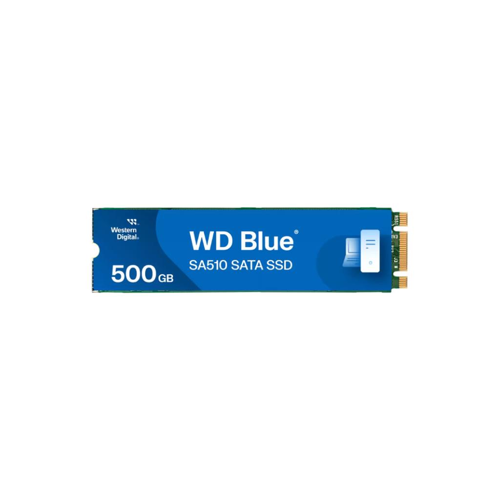 WD Blue SA510 SATA SSD M.2 2280 500GB - Read 560MB/s, Write 530MB/s