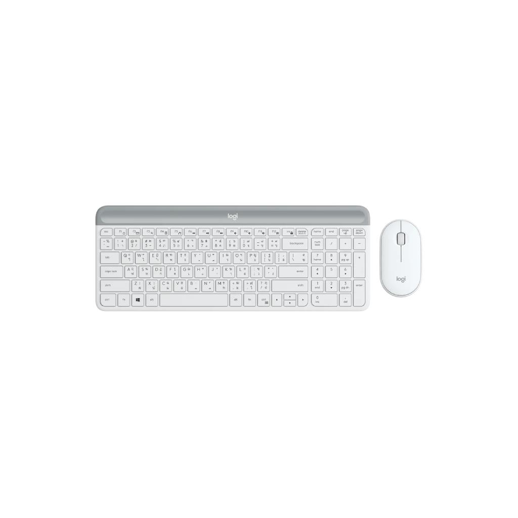 Logitech MK470 Slim Wireless Keyboard and Mouse Combo Offwhite