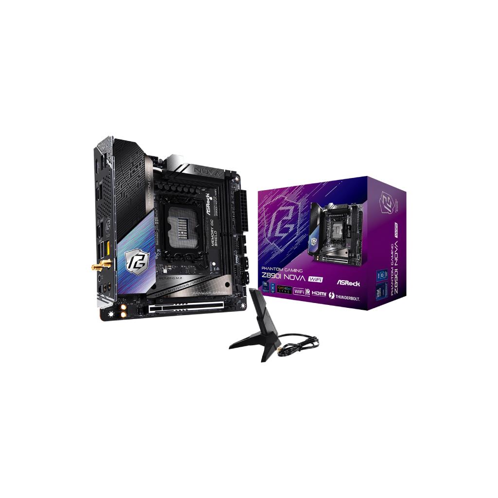 ASRock Z890I Nova WiFi Mini-ITX Motherboard for Intel Core Ultra Series 2 (LGA1851RL-ILM) DDR5